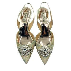 Badgley Mischka | Salena Slingback Kitten Pumps